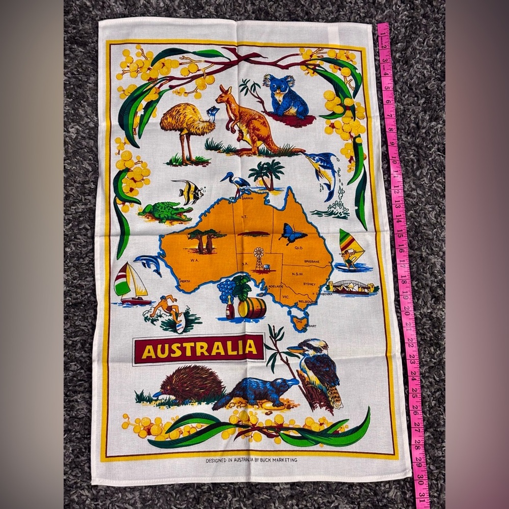 Vintage Australia Tea Towel